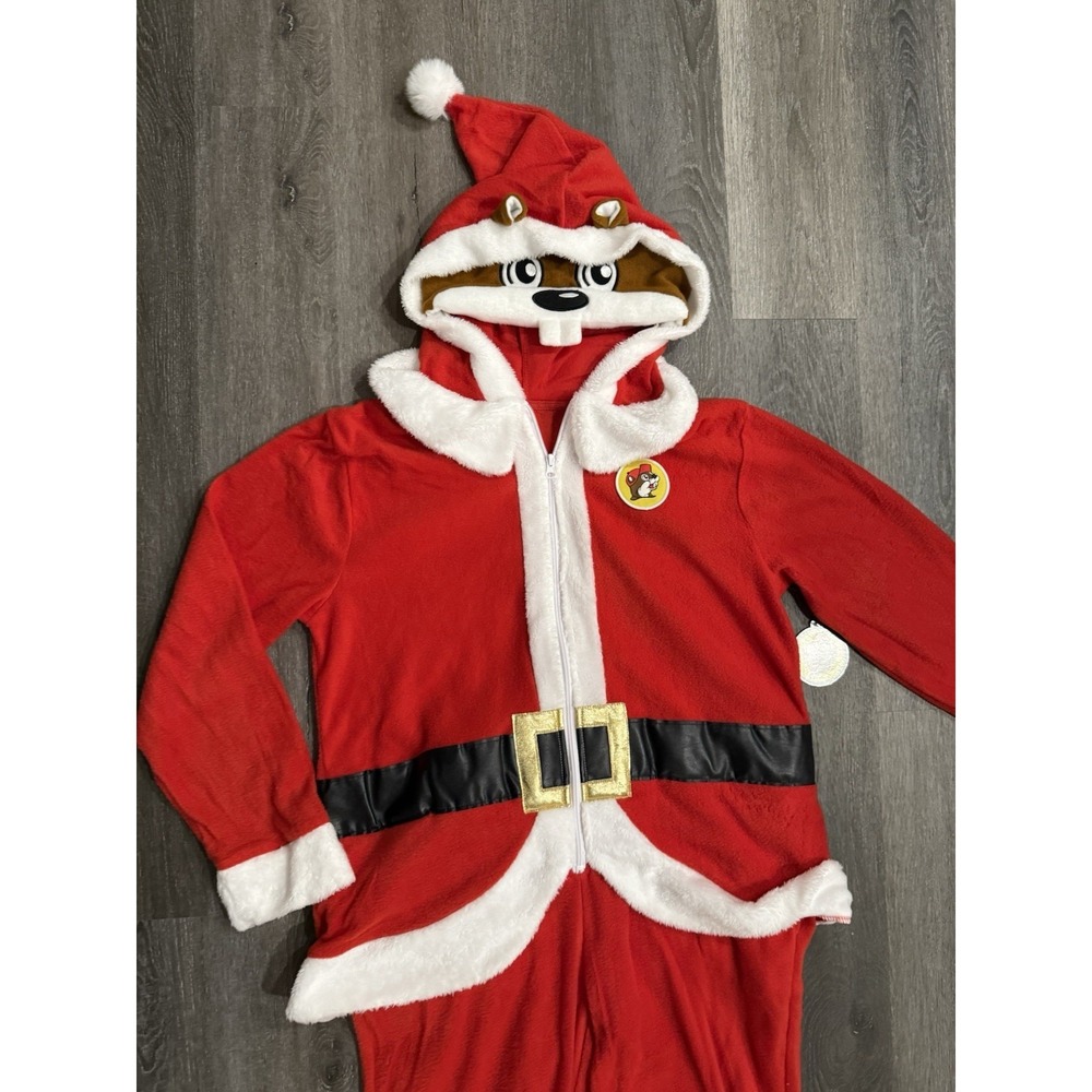 NWT Buc-ee's Beaver Santa One Piece Union Suit Size Small/med‎ Bucees